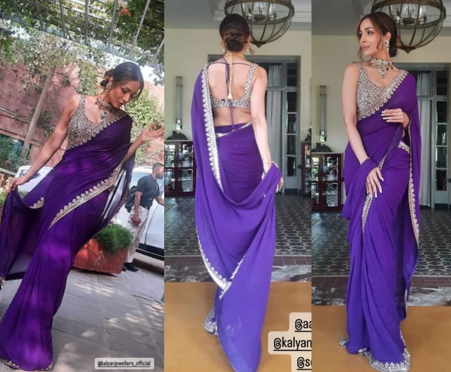 Malaika Arora Vs. Priya Varrier: Who Slays In Montone Saree With Designer Blouse? 902552
