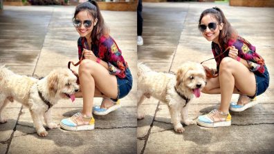 Meet Fame Ashi Singh Poses Quirky With Pet Dog, Checkout Adorable Photos!
