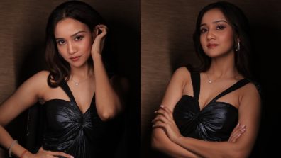 Meet Fame Ashi Singh Stuns In Black Metallic Gown With Silver Earrings, See Photos