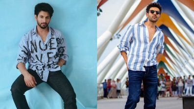 Men’s Fashion: Kartik Aaryan Or Rohit Saraf – Who Is Giving Tough Competition In White And Blue Striped Shirt?