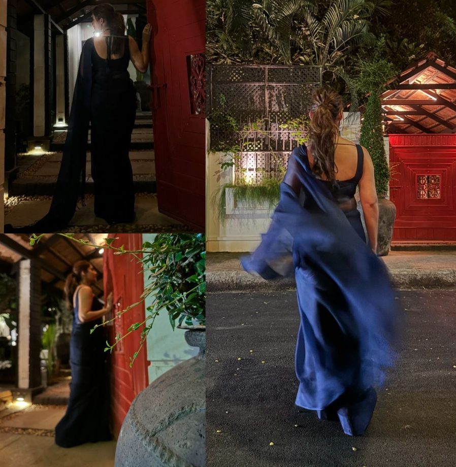 Nayantara Looks Sexy In Blue Sleeveless Design Blouse And Saree, Checkout Photos 903983