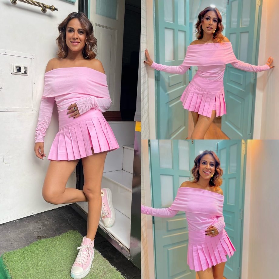 Nia Sharma Turns 'Barbie' In Cotton Candy Top And Skirt For Laughter Chefs Unlimited Entertainment 899340