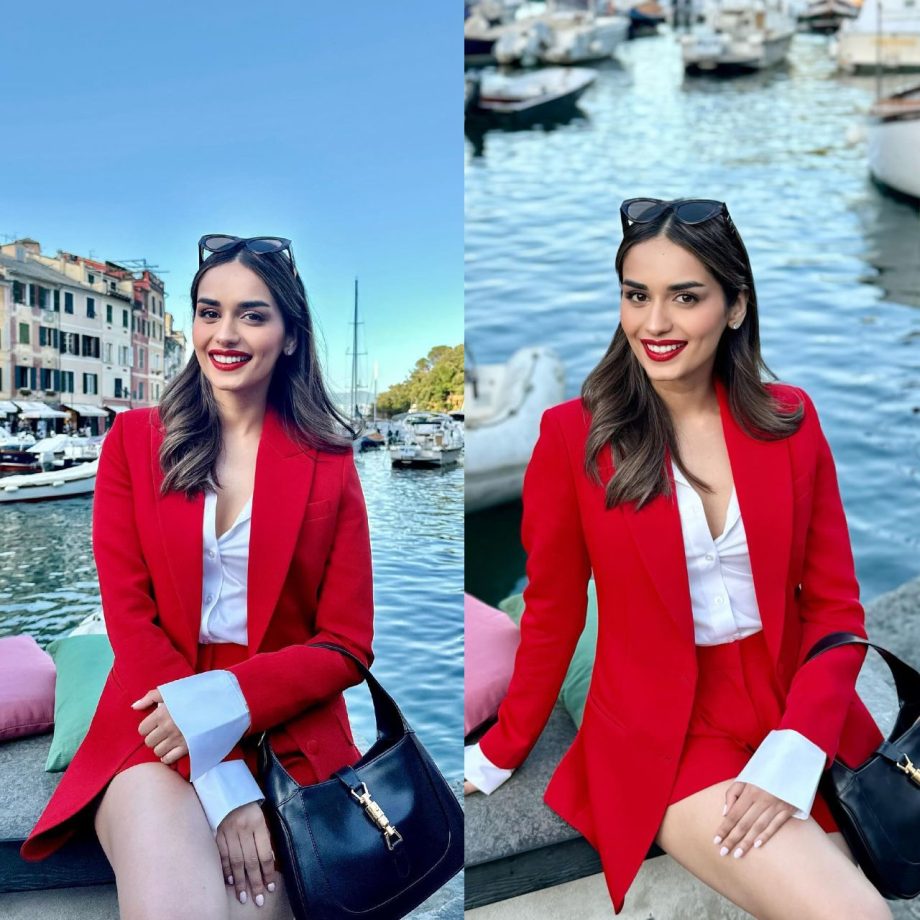 Night Glam To Day Style: Peek Into Manushi Chhillar's Red Outfits Collections 898816