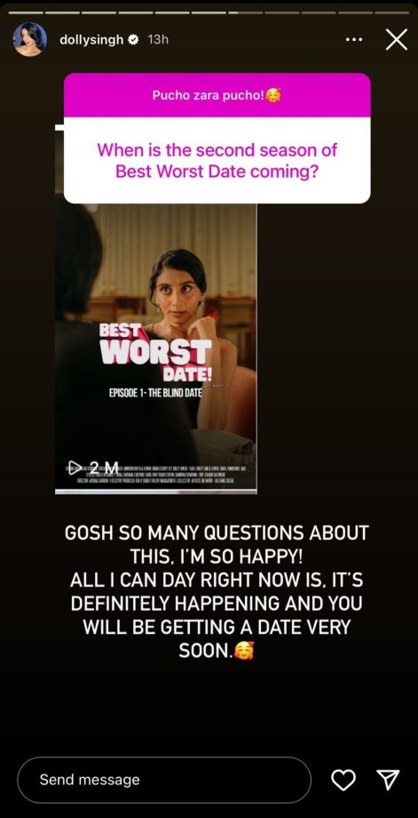 OMG! Dolly Singh announces the Second Season of her Instagram series, Best Worst Date! 898201