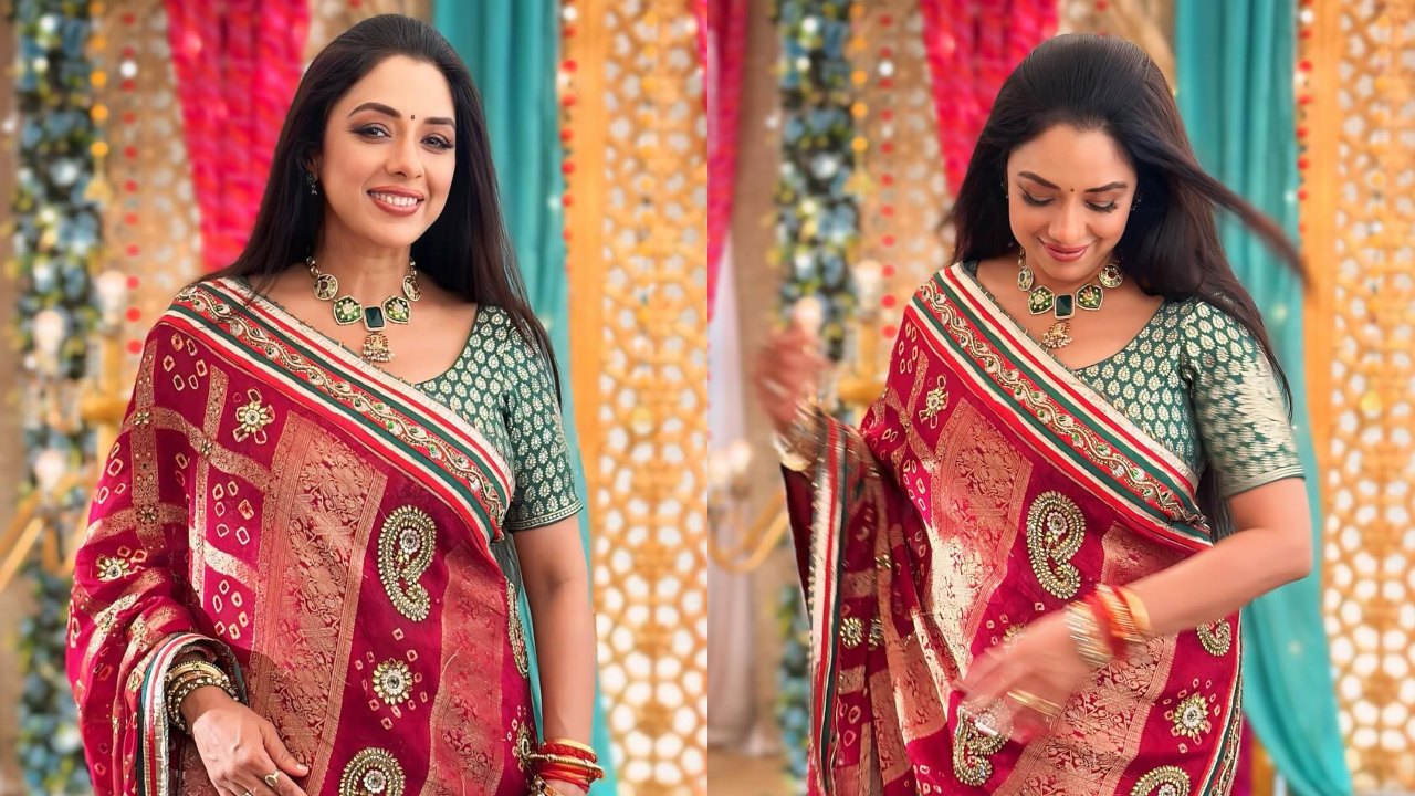 [Photos] Anupamaa Fame Rupali Ganguly Looks 'Dhamakedar' In Maroon Saree 903273