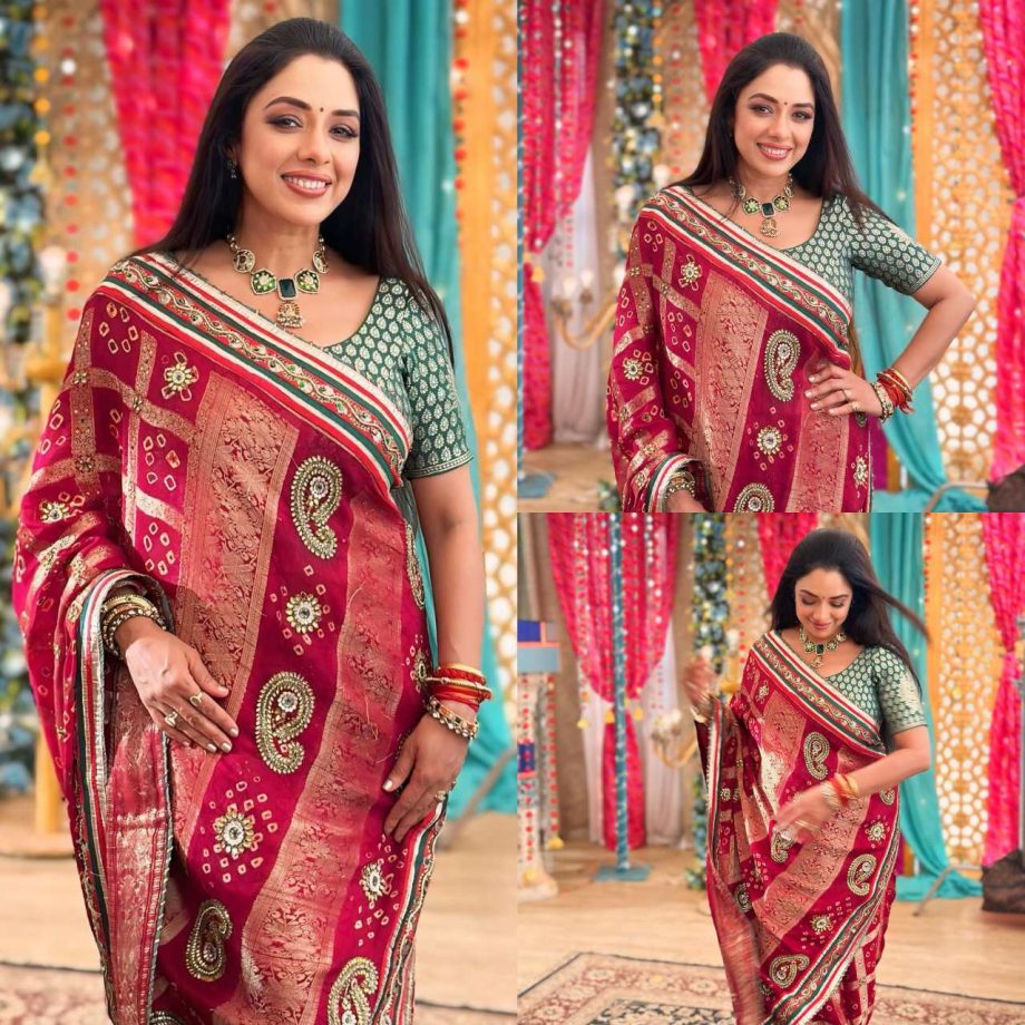 [Photos] Anupamaa Fame Rupali Ganguly Looks 'Dhamakedar' In Maroon Saree 903272