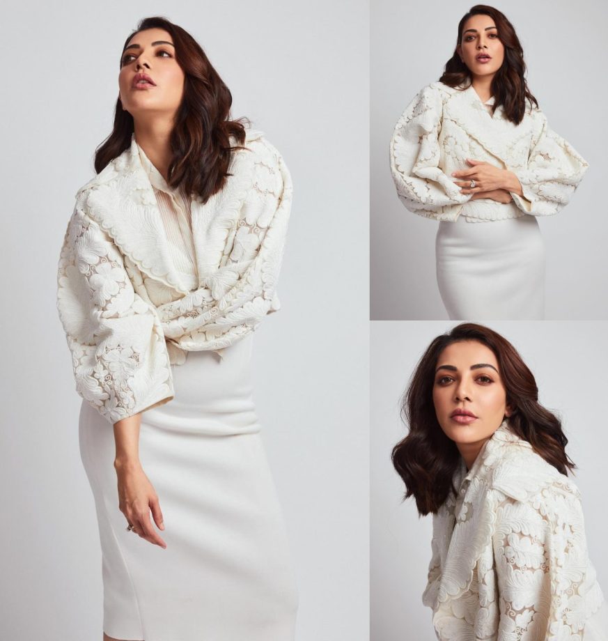 [Photos] Kajal Aggarwal Turns ‘Snow White’ In Bodycon Dress With Cape 898319