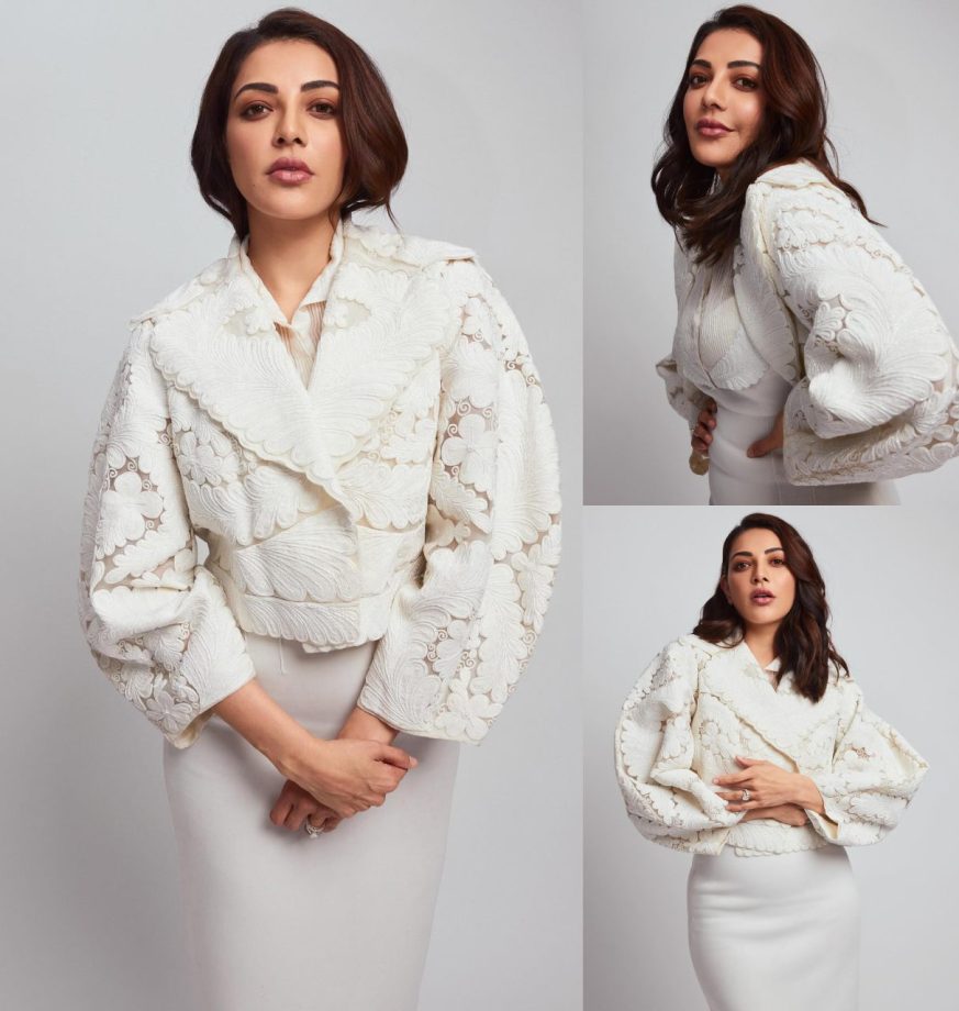 [Photos] Kajal Aggarwal Turns ‘Snow White’ In Bodycon Dress With Cape 898320