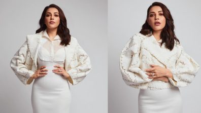 [Photos] Kajal Aggarwal Turns ‘Snow White’ In Bodycon Dress With Cape