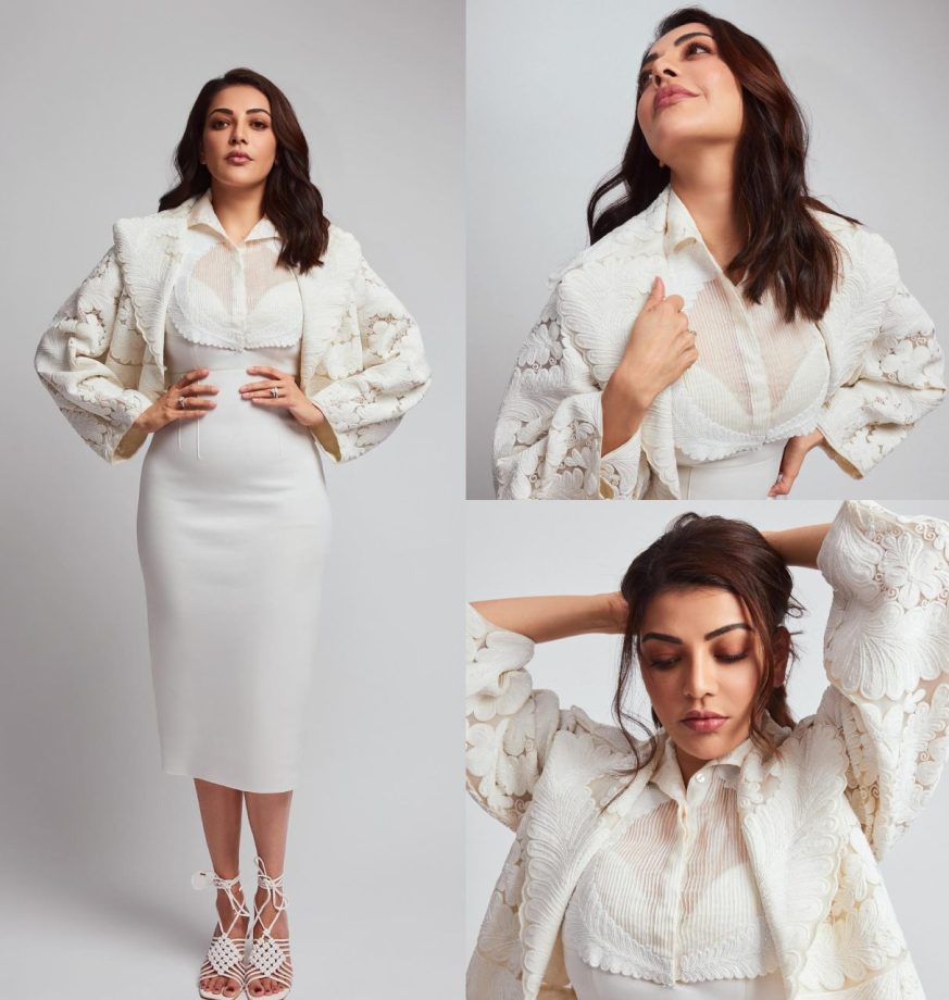 [Photos] Kajal Aggarwal Turns ‘Snow White’ In Bodycon Dress With Cape 898321