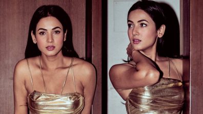[Photos] Sonal Chauhan Looks Absolutely Breathtaking In Golden Bodycon Dress
