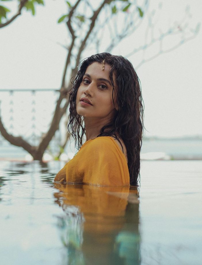[Photos] Taapsee Pannu Fiery in Wet Yellow Saree, Leaves Fans Swooning! 899733