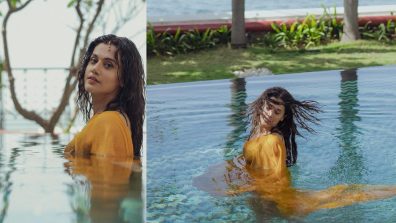 [Photos] Taapsee Pannu Fiery in Wet Yellow Saree, Leaves Fans Swooning!