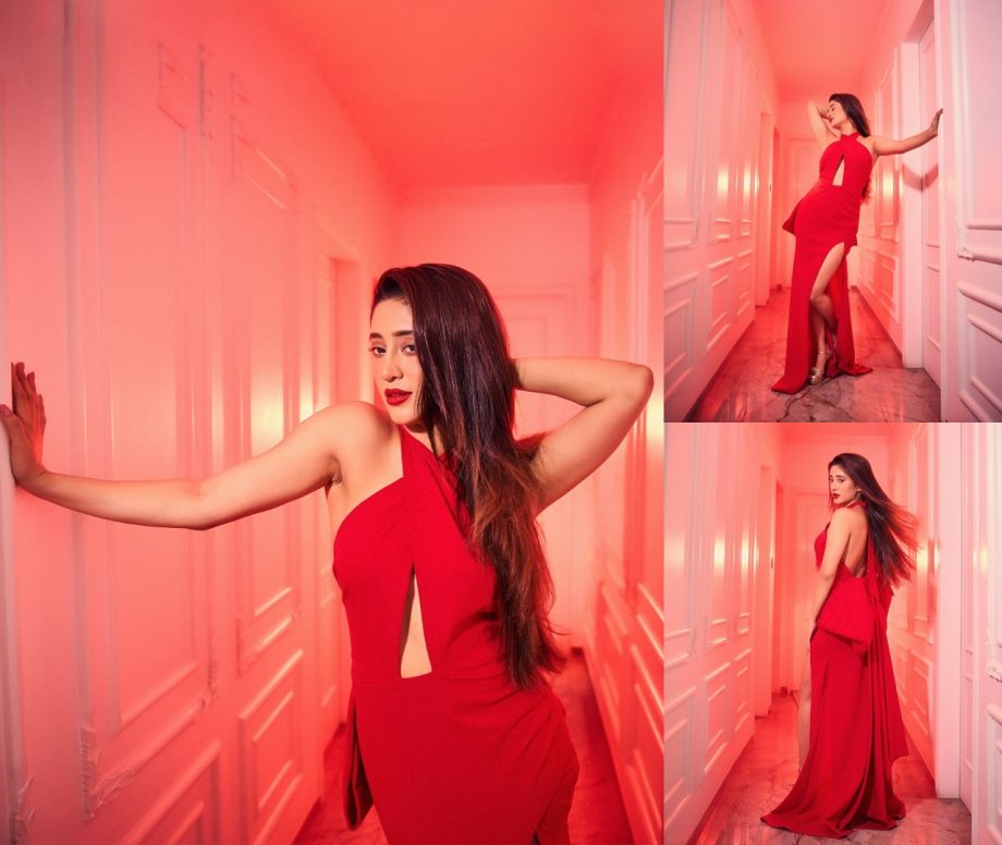 [Photos] Yeh Rishta Kya Kehlata Hai Fame Shivangi Josh Look Radiant In Fiery Red Backless Gown 902653