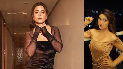 [Photos] YRKKH Hina Khan Stuns In A Black Thigh-high Slit Gown, Ashnoor Kaur Reacts