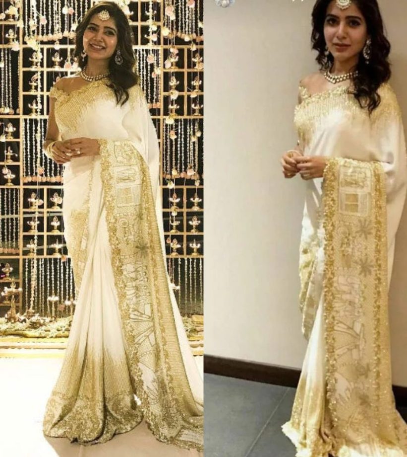 Radhika Merchant's Gown With Anant Ambani's Love Letter Mirrors Samantha's Engagement Saree 900793