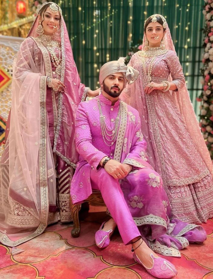 RSHD Fame Dheeraj Dhoopar Shares BTS Glimpse Of Traditional Look With Co-Stars Seerat Kapoor And Yesha Rughani 902102