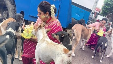 Rupali Ganguly aka Anupamaa’s Special Celebration On Hitting A 3 Million Followers; Feeds Dogs With Cakes