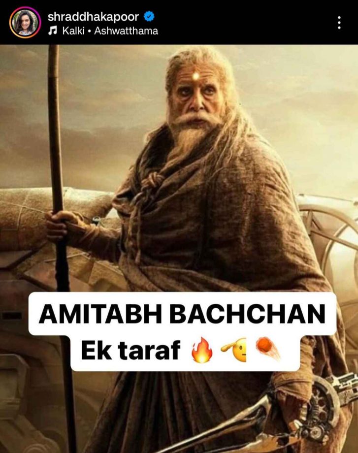Shraddha Kapoor says 'saara cinema ek taraf,' and 'Amitabh Bachchan ek taraf' 903772