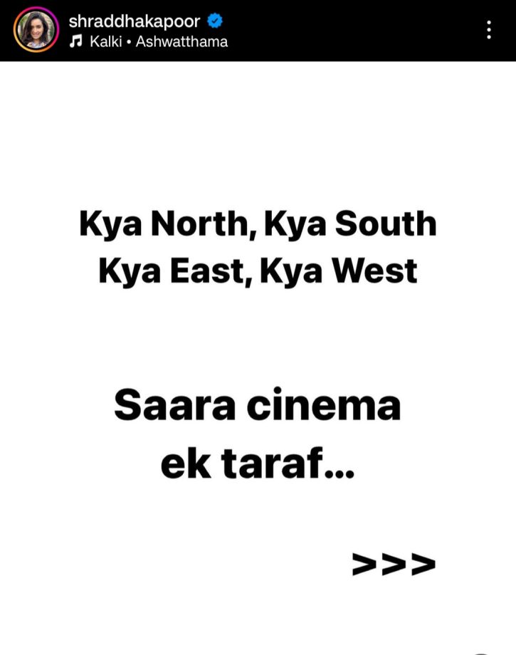Shraddha Kapoor says 'saara cinema ek taraf,' and 'Amitabh Bachchan ek taraf' 903771