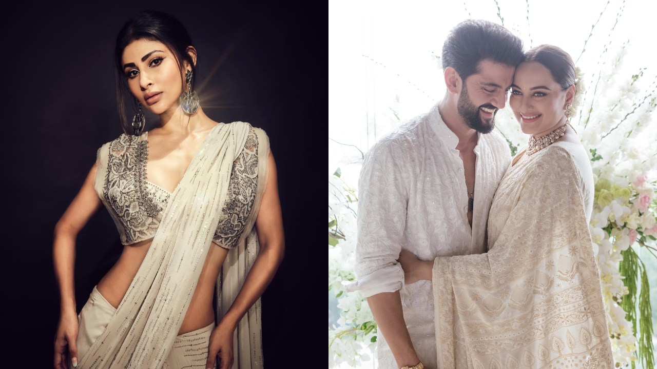 Sonakshi Sinha to Mouni Roy: 6 Bollywood Divas Showcasing Favourite Ivory Sarees Fit Is Perfect For Weddings to Festivals 903203