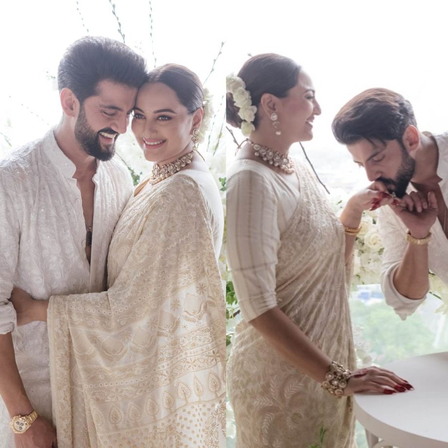 Sonakshi Sinha to Mouni Roy: 6 Bollywood Divas Showcasing Favourite Ivory Sarees Fit Is Perfect For Weddings to Festivals 903193