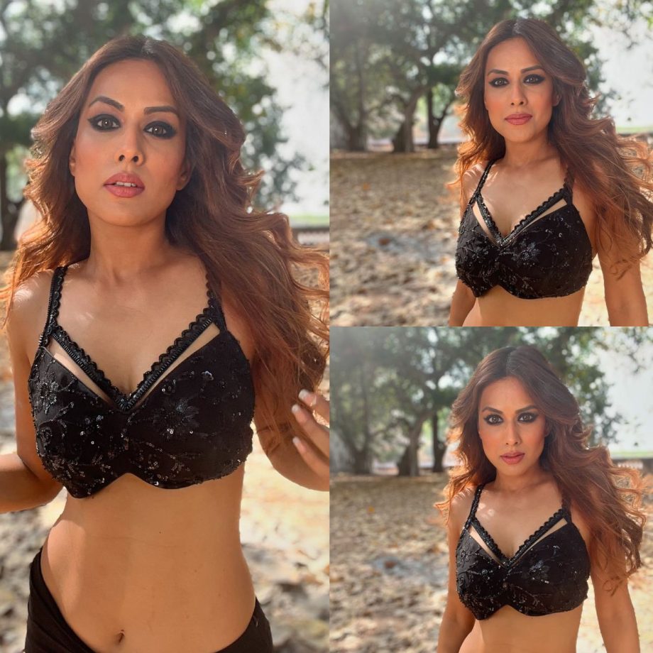 Suhagan Chudail Fame Nia Sharma Turns ‘Black Beauty’ In Bralette And Slit Skirt 899178