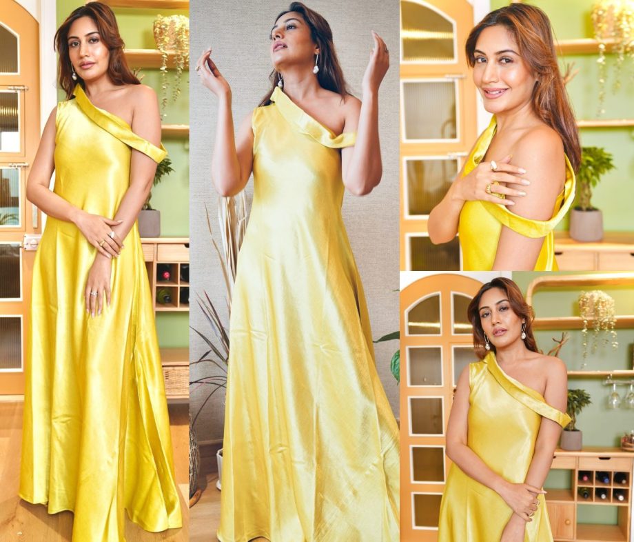 Surbhi Chandna Looks Stunning In Golden Dusk Dress, Perfect Pick For Your Date Look 898300