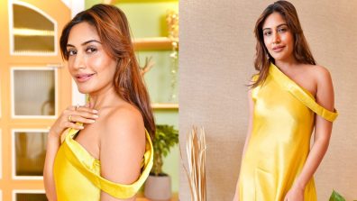 Surbhi Chandna Looks Stunning In Golden Dusk Dress, Perfect Pick For Your Date Look