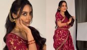 Surbhi Jyoti Turns ‘Marathi Mulgi’ In Maroon Nauvari Saree, Watch The Video!