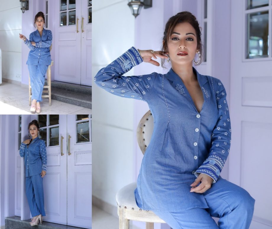 TMKOC Sunayana Fozdar Gives 'Bossy' Vibe In Blue Co-Ord Set, See Photos! 898593