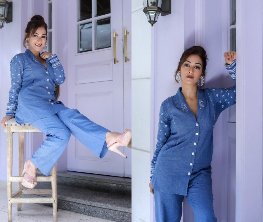 TMKOC Sunayana Fozdar Gives 'Bossy' Vibe In Blue Co-Ord Set, See Photos! 898592