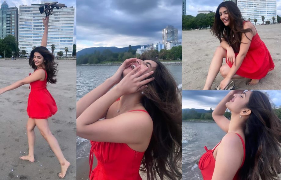 Turn Heads This Summer With Sreeleela's Red Skater Dress For Your Beach Getaway 898148