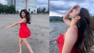 Turn Heads This Summer With Sreeleela’s Red Skater Dress For Your Beach Getaway