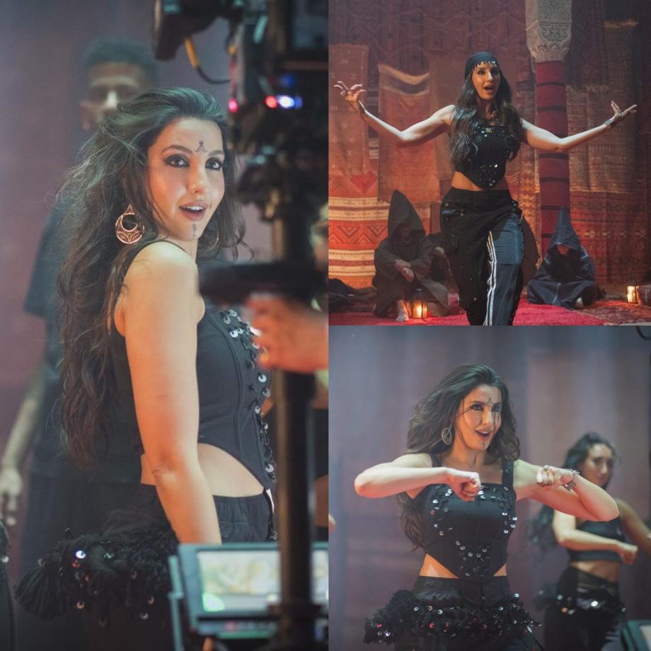 Unseen Photos: Nora Fatehi's Boho Face Tattoo In Black Ensemble Is A Symbol Of Her Moroccan Root 901233