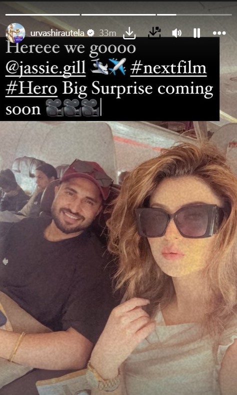 Urvashi Rautela travels with her 'hero' for the next film teasing a 'big surprise coming' 898688