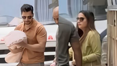 Varun Dhawan spotted with newborn daughter & wife Natasha Dalal for the first time as they left the hospital