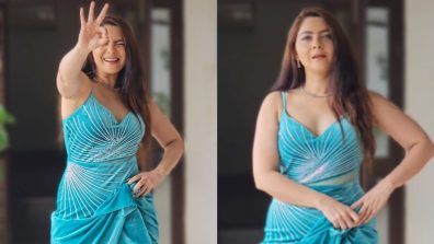 [Video] Sonalee Kulkarni Impresses With Angaaron Song’s Signature Step In Elegant Blue Thigh-High Slit Gown
