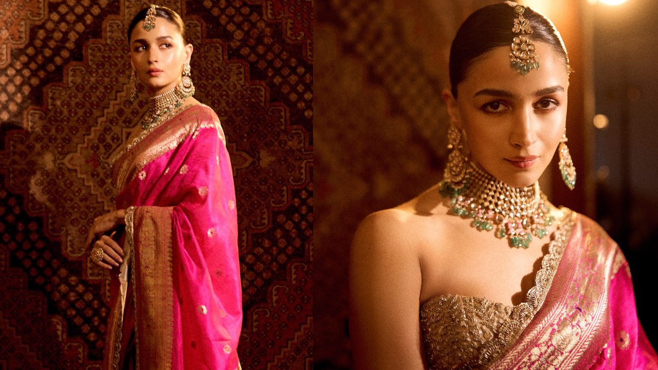 Alia Bhatt's Unique Spin On A Century-Old Saree With A Strapless Designer Blouse 906697
