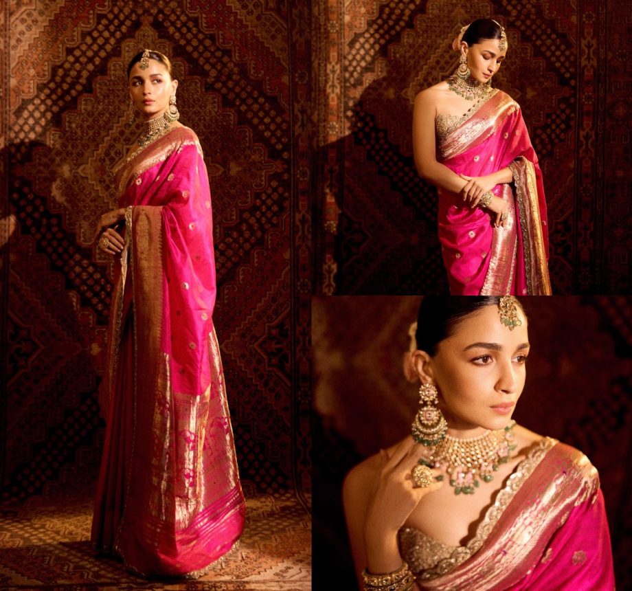 Alia Bhatt's Unique Spin On A Century-Old Saree With A Strapless Designer Blouse 906695