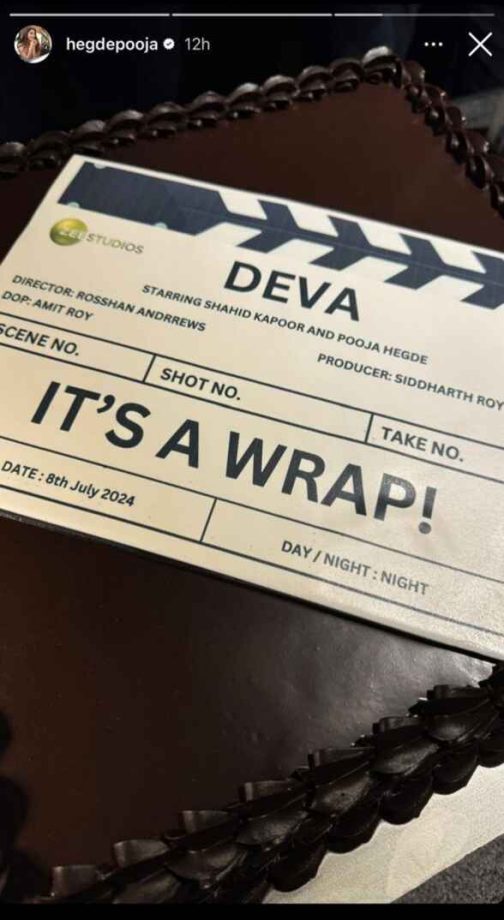 And 'It's a Wrap' on the Shahid Kapoor & Pooja Hegde starrer 'Deva'; the latter shares a story 905927