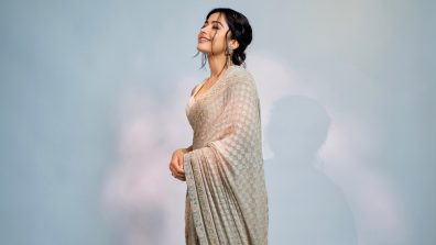 Rashmika Mandanna Stuns in Elegant Saree, Smoky Eyes, and Sleek Bun Hairstyle, Shows Off Confident Tattoo