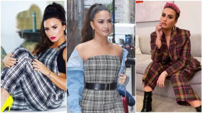 Have a look at Demi Lovato’s plaid outfits