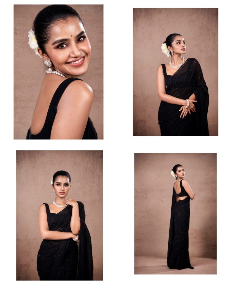 Elevate Your Black Saree Look With Stunning Blouse Designs Inspired By Anupama Parameswaran, Kajal Aggarwal, and Tamannaah Bhatia 906008