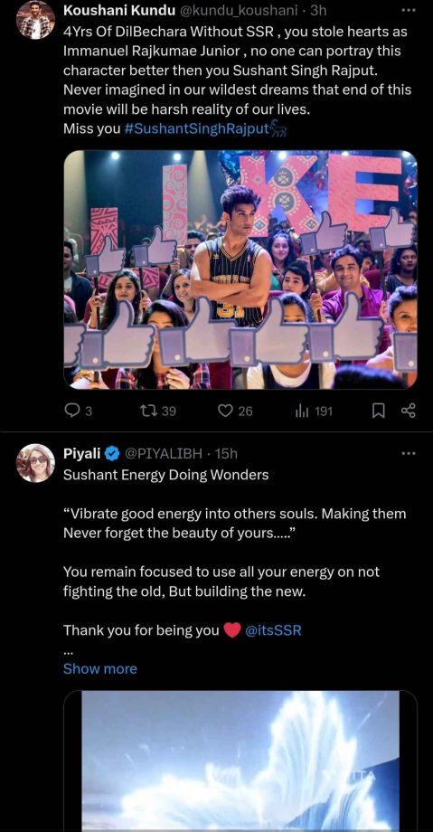 Fans mourn Sushant Singh Rajput as 'Dil Bechara' completes 4 years; Sanjana Sanghi pens a note for him too 908685