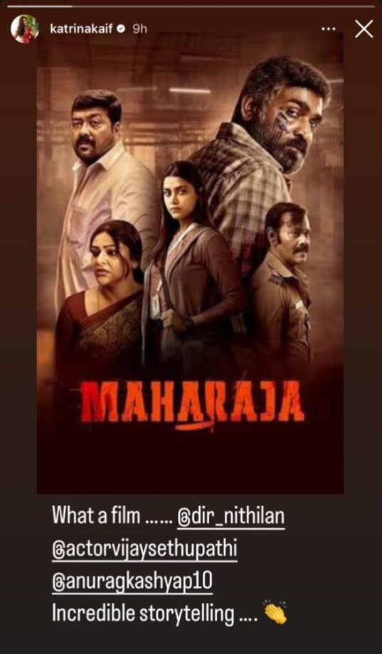 Katrina Kaif lauds Anurag Kashyap & Vijay Sethupathi after watching 'Maharaja' 909169