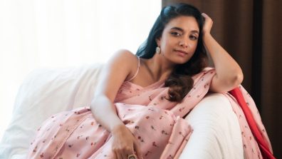 Keerthy Suresh Looks Stunning In Pink Floral Saree With Sleeveless Blouse, See Photos!