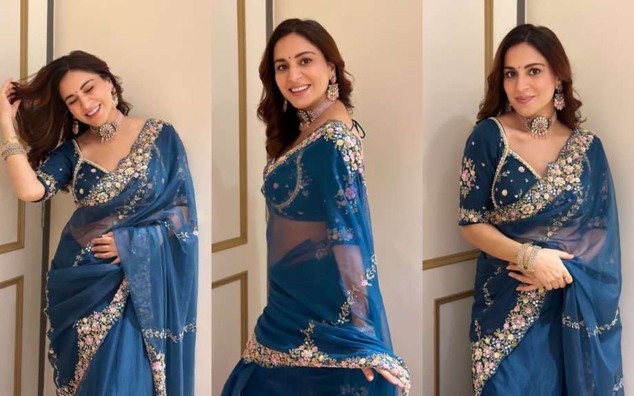 Kundali Bhagya Shraddha Arya Channels Inner Preeta As She Stuns In A Designer Saree With V-neck Blouse 910129