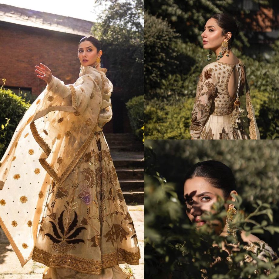 Mahira Khan Turns Masakali In Golden Anarkali Suit, See Photos! 905222