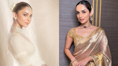 Manushi Chhillar To Rakul Preet Singh: Bollywood Celebrities’ Easy And Stylish Real Flower Hairstyle For Saree